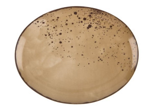 Talerz owalny płytki 22x18cm Pepper Beige