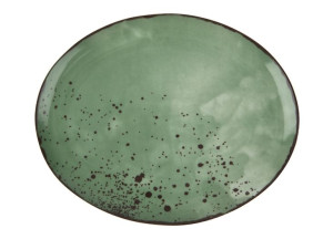 Talerz owalny płytki 22x18cm Pepper Green
