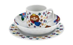 Zestaw naczyń dla dzieci Księżniczki porcelanowy