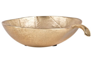 Patera złoty liść Gold 18 cm szerokości