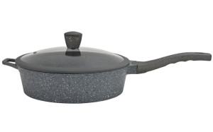 Patelnia granitowa ze szklaną pokrywą 28cm.