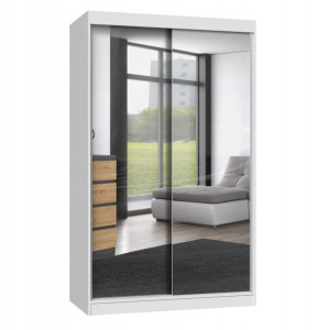 Szafa przesuwana IGA 120cm z lustrami biała TOP