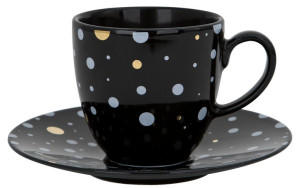 Filiżanka 250 ml ze spodkiem Black Galaxy