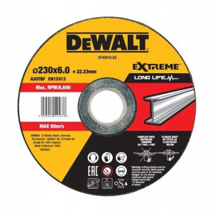 Dewalt Tarcza Ścierna Do Metalu 230x6,0mm Dt43919