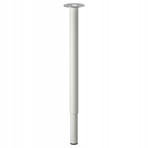 Noga regulowana do stołu biurka metalowa biała ikea olov