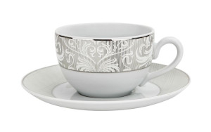 Komplet 6 filiżanek 200 ml + spodki Atlanta Silver