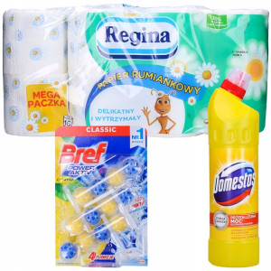 Zestaw do WC Domestos, Papier Toaletowy, Zapach WC