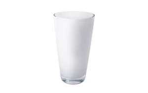 Wazon szklany mleczny 25 cm