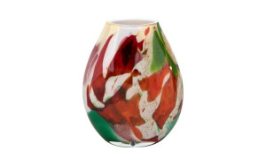 Szklany wazon kolorowy owalna podstawa Sigma Glass