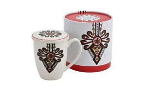 Kubek porcelanowy 360 ml ml z zaparzaczem Parzenica