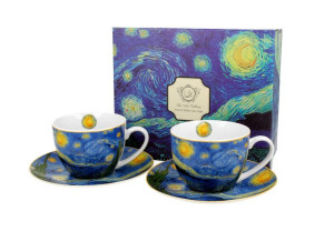 Zestaw 2 filiżanek 280 ml + spodki Starry Night