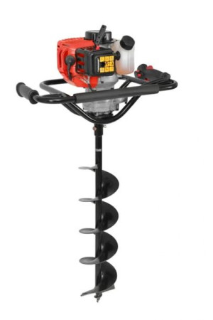 WIERTNICA GRUNTOWA kompaktowa spalinowa - HECHT 52 zestaw wiertło 150mm
