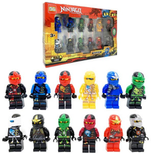 Klocki NINJAGO figurki 12 sztuk MEGA ZESTAW