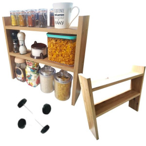 Półka Premium Regał Kuchenny Blat Przyprawy 45 Cm Dąb Artisan