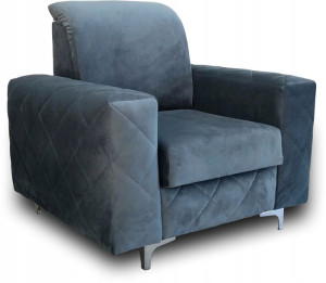 Fotel Glamour Chesterfield tkaniny łatwoczyszczące