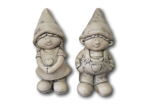 FIGURKA FIGURKI KOMPLET PARA PARKA KRASNALE GNOMY Skrzaty Ogrodowe