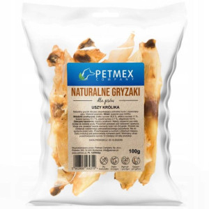 Naturalny przysmak dla psa ucho królika 100g
