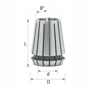 CMT Tuleja zaciskowa ER11 D2 mm DIN6499