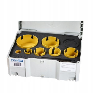 PRO-FIT Zestaw otwornic HM 7 szt. drewno/płyta/PCV
