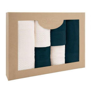 Ręcznik D Bawełna 100% Solano Krem + Granat (P) 2x30x50+2x50x90+2x70x140 kp