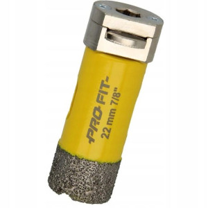PRO-FIT Otwornica DIAMENTOWA D22 mm S8HEX kamień