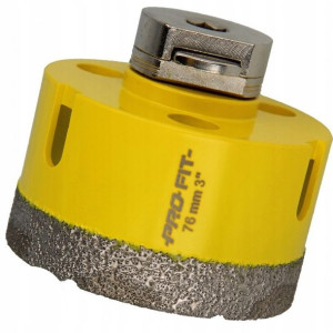 PRO-FIT Otwornica DIAMENTOWA D76 mm S10HEX kamień