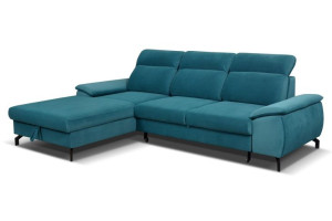 rozkładany Narożnik regulowane zagłówki łóżko sofa kanapa narożna rogówka