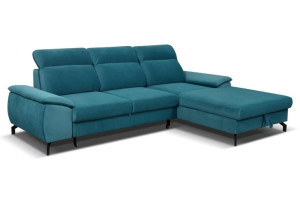 rozkładany Narożnik regulowane zagłówki łóżko sofa kanapa narożna rogówka