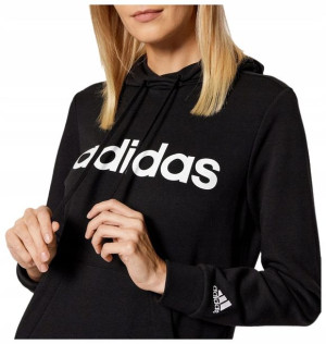Bluza ADIDAS damska z kapturem czarna z logo - XL