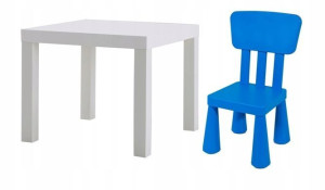 Zestaw dziecięcy stolik lack+ krzesło mammut ikea