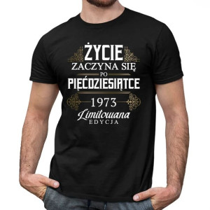 Życie zaczyna się po pięćdziesiątce koszulka na 50 urodziny