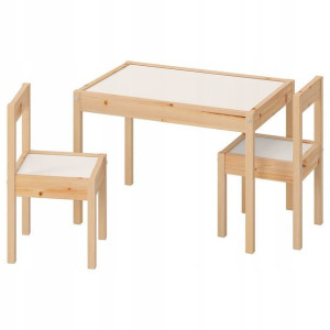 Zestaw dziecięcy stolik + 2 krzesła latt ikea