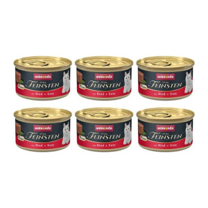 Pakiet Animonda Vom Feinsten Adult Mousse z Wołowiną i Kaczką Dla Kota 6 x
