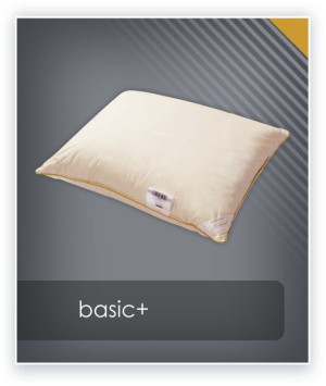 Basic+ podwyższona poduszka puch 70% różowy 70x80