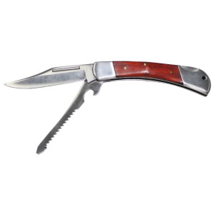 Nóż Składany Hunter Drewniane Wykończenie 22 Cm