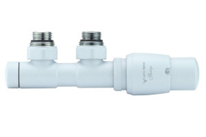 Zawór termostatyczny 50mm TWINS biały strukturalny prawy