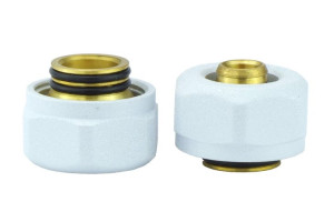 Złączki zacisk GW3/4 do PEX16mm x 2szt biały strukturalny