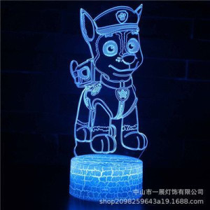Lampka nocna 3D LED Pies Hologram + pilot