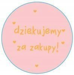 Ozdobne naklejki okrągłe 500szt - złote serduszka