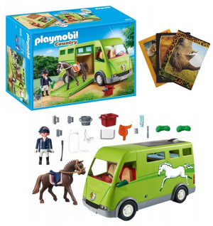 PLAYMOBIL 6928 Pojazd do przewozu koni KLOCKI + GRATIS ZESZYT