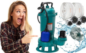 Pompa Ctr 1500 Wody Brudnej Szamba Dwa Węże Nasada