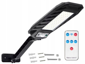 Lampa solarna uliczna 600 W 6800 lm czujnik ruchu