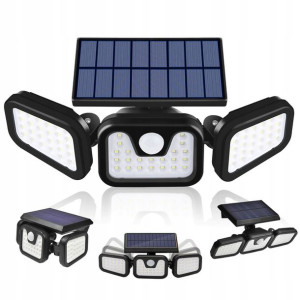 Lampa Solarna Uliczna Czujnik Ruchu Zmierzchu 74w