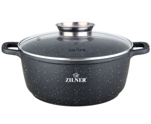 Garnek czarny marmurowy 4.5L / 24cm Zilner 7006