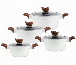 Garnki Granit 8 Ele Zilner White Lilly 8550