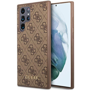 Etui Guess GUHCS23LG4GFBR Samsung Galaxy S23 Ultra brązowy/brown hard case