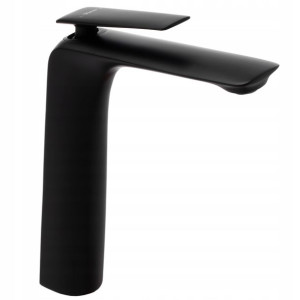 Bateria Umywalkowa Jager Black Czarna Wysoka - Rea