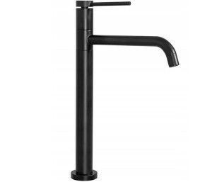 Bateria Umywalkowa LUGANO Black Czarna Wysoka REA
