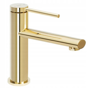 Bateria umywalkowa OVAL Niska Gold Złota - REA