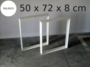 Nogi Nóżki Metalowe Stołowe Białe Szer.50 Cm Stół